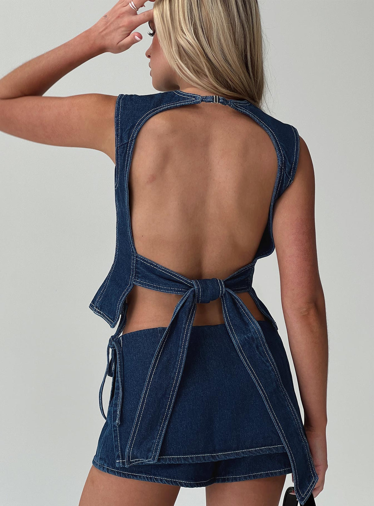 Aria Denim Skort Set