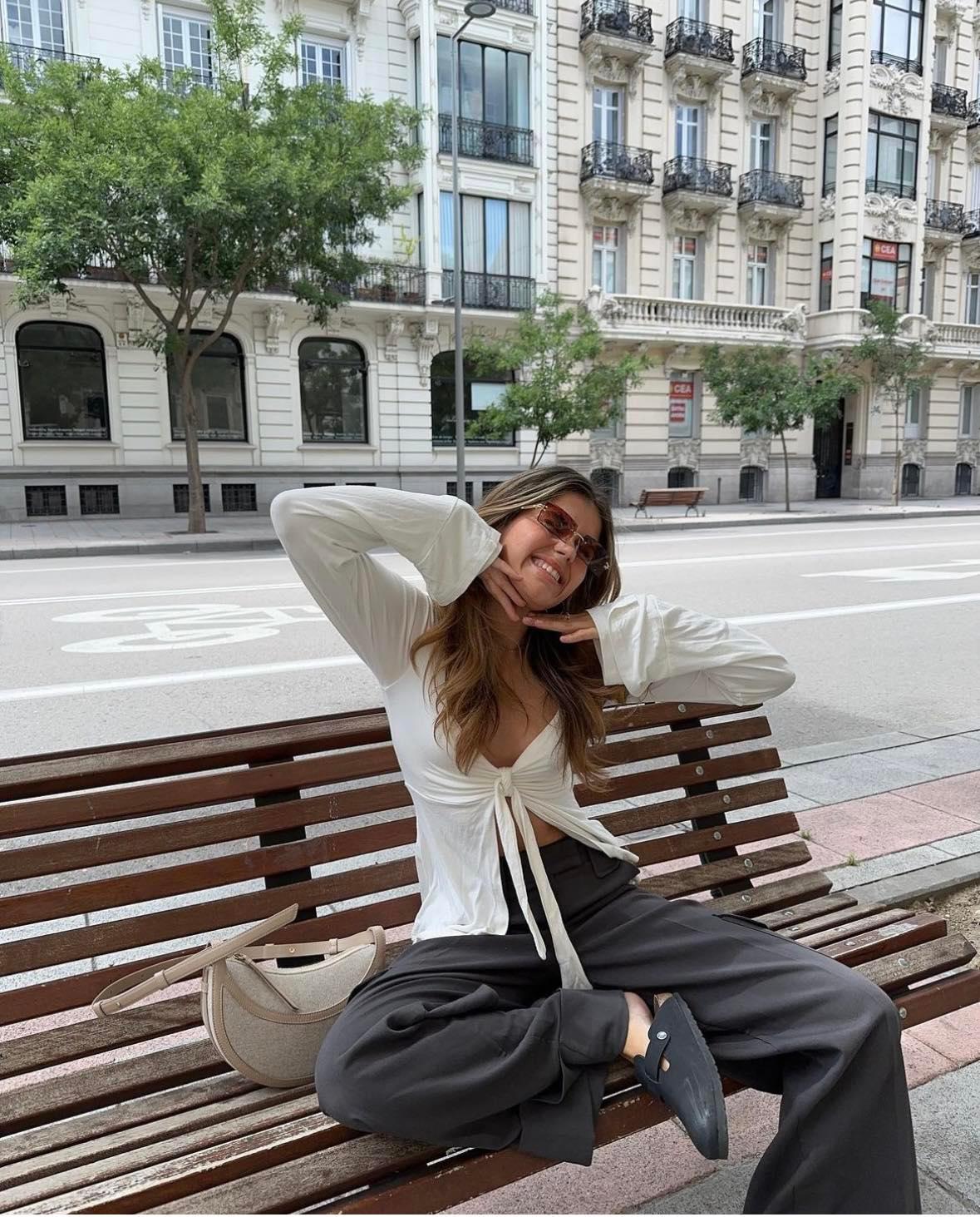 MADDY TIE FRONT BLOUSE