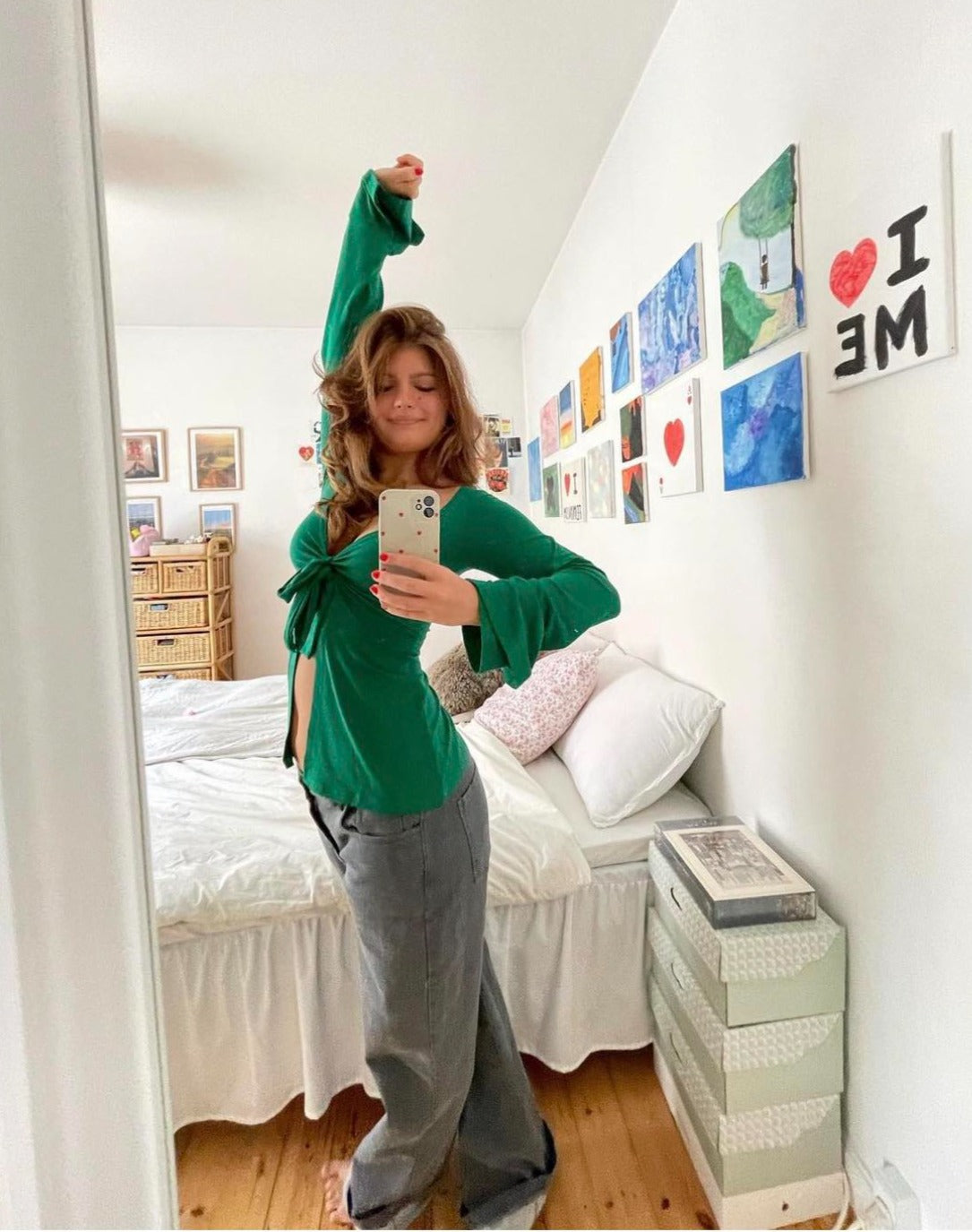 MADDY TIE FRONT BLOUSE
