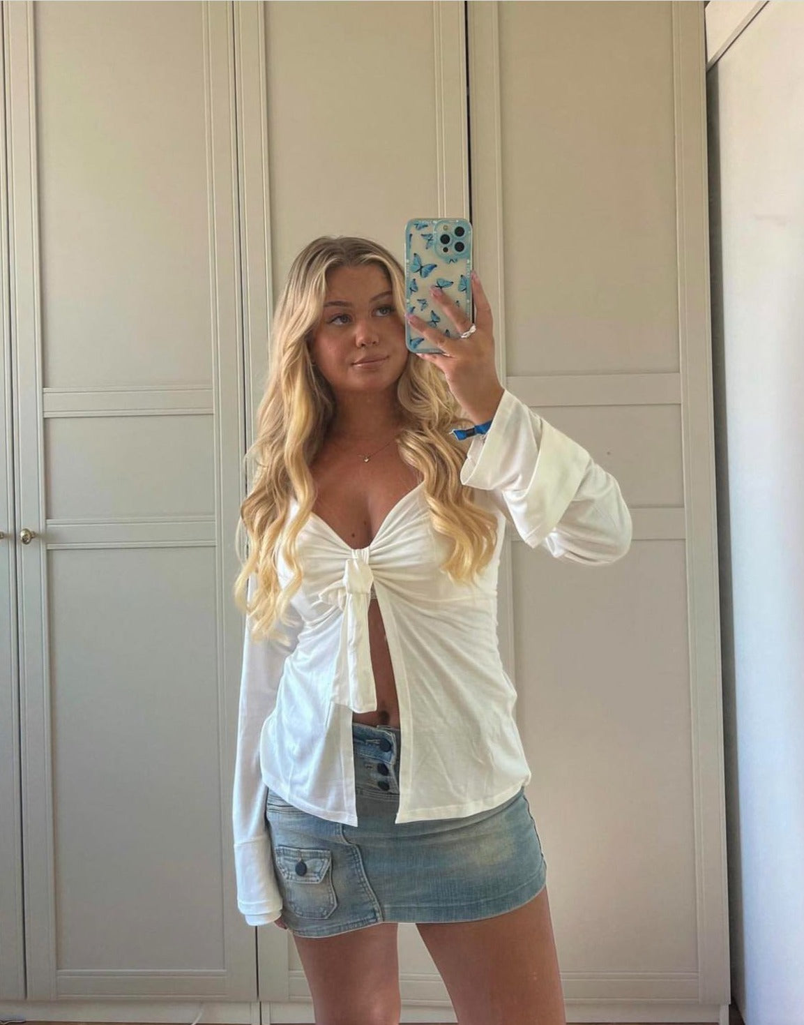 MADDY TIE FRONT BLOUSE