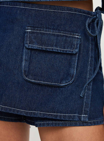 Aria Denim Skort Set