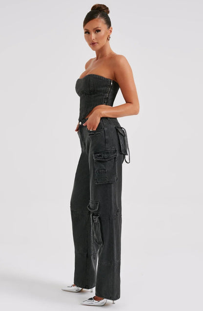 Harper Cargo Denim Co-Ord Set