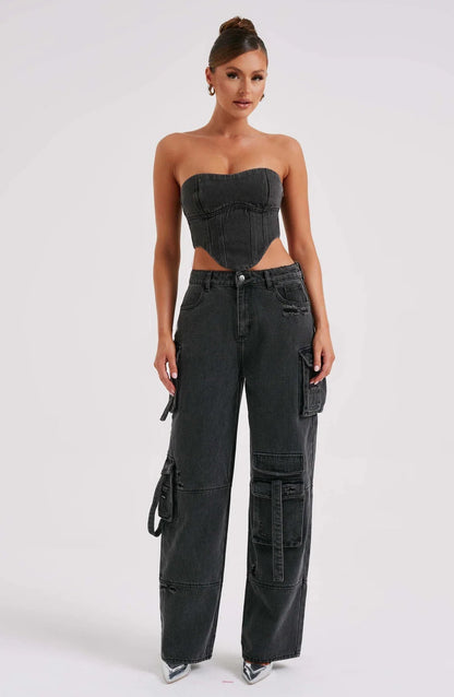 Harper Cargo Denim Co-Ord Set
