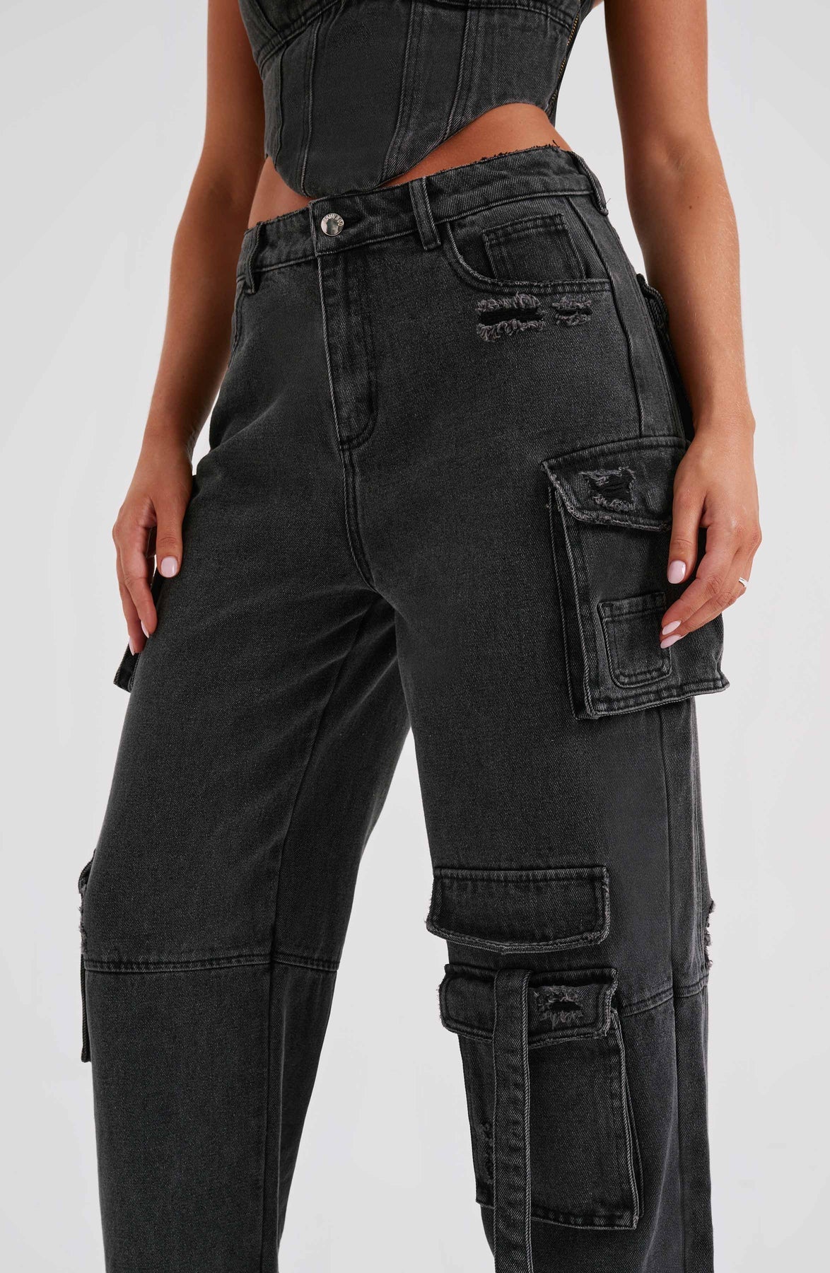 Harper Cargo Denim Co-Ord Set