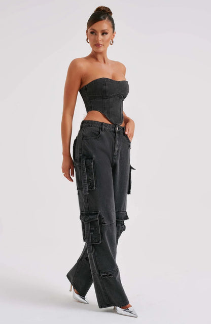 Harper Cargo Denim Co-Ord Set