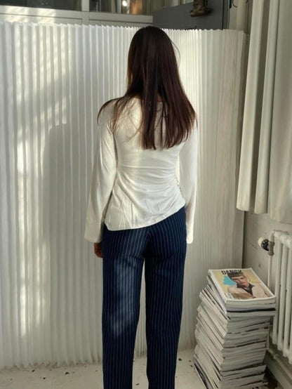 MADDY TIE FRONT BLOUSE