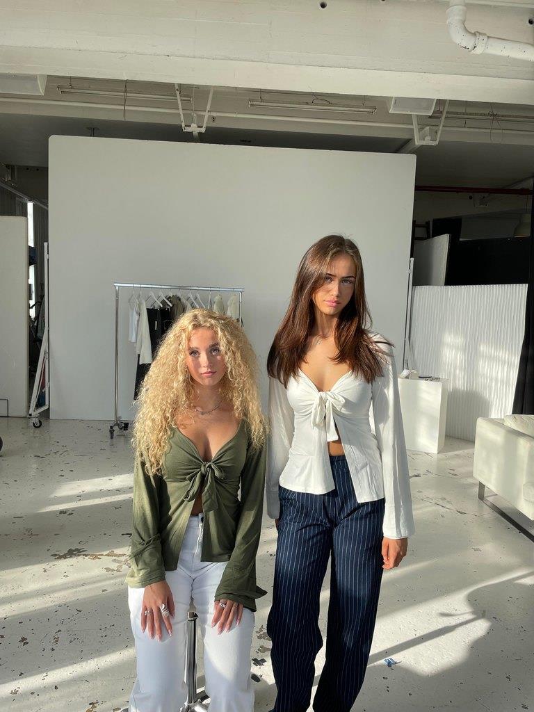 MADDY TIE FRONT BLOUSE