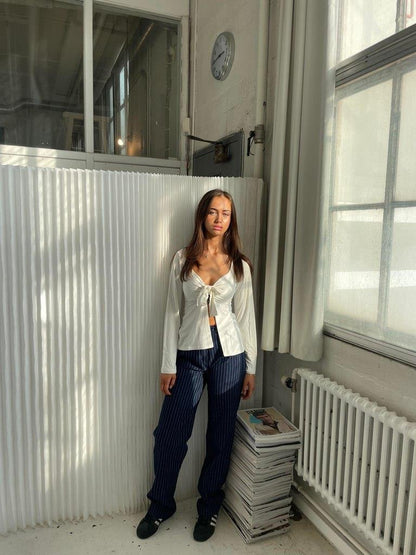 MADDY TIE FRONT BLOUSE
