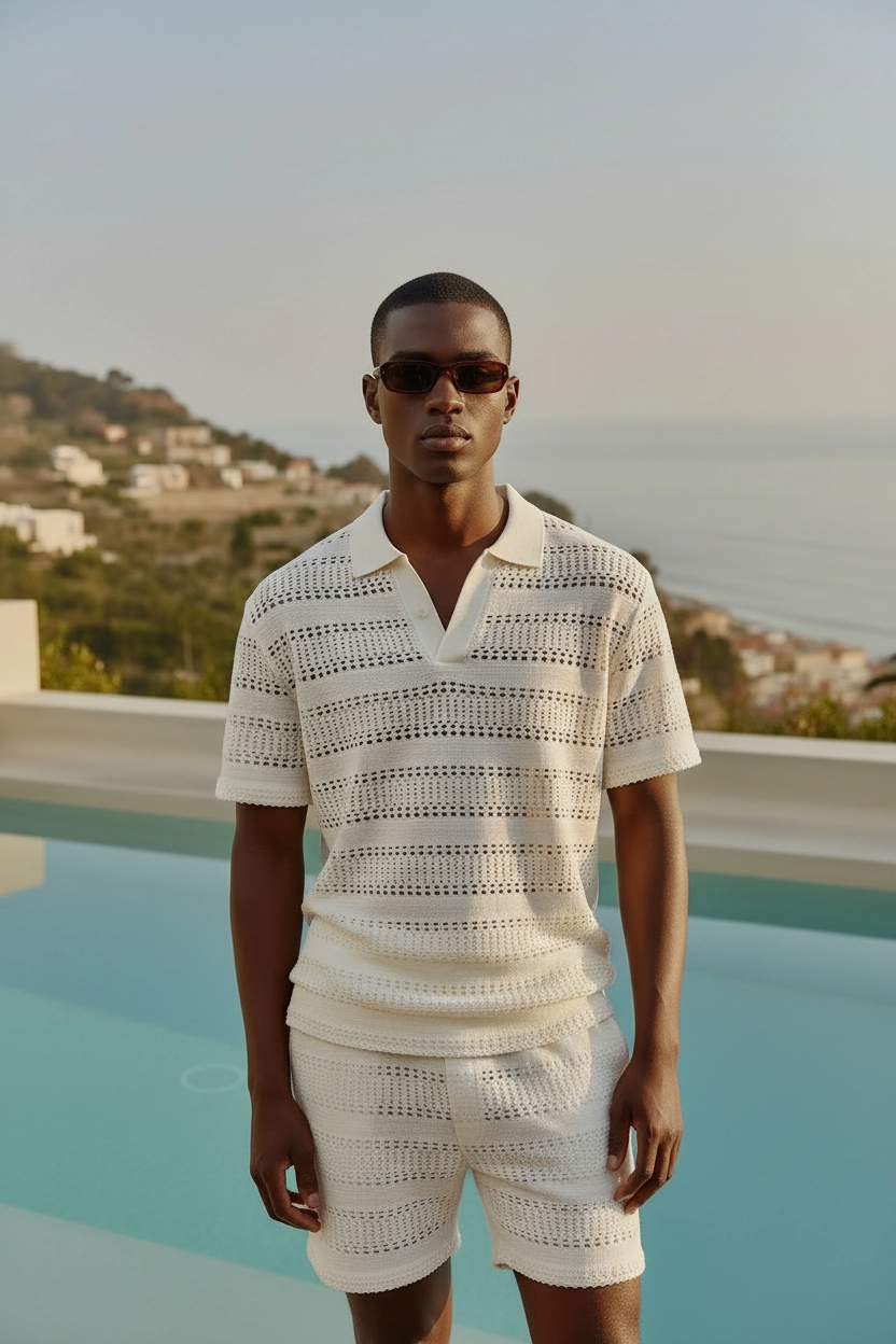 Romano Boxy Polo in White