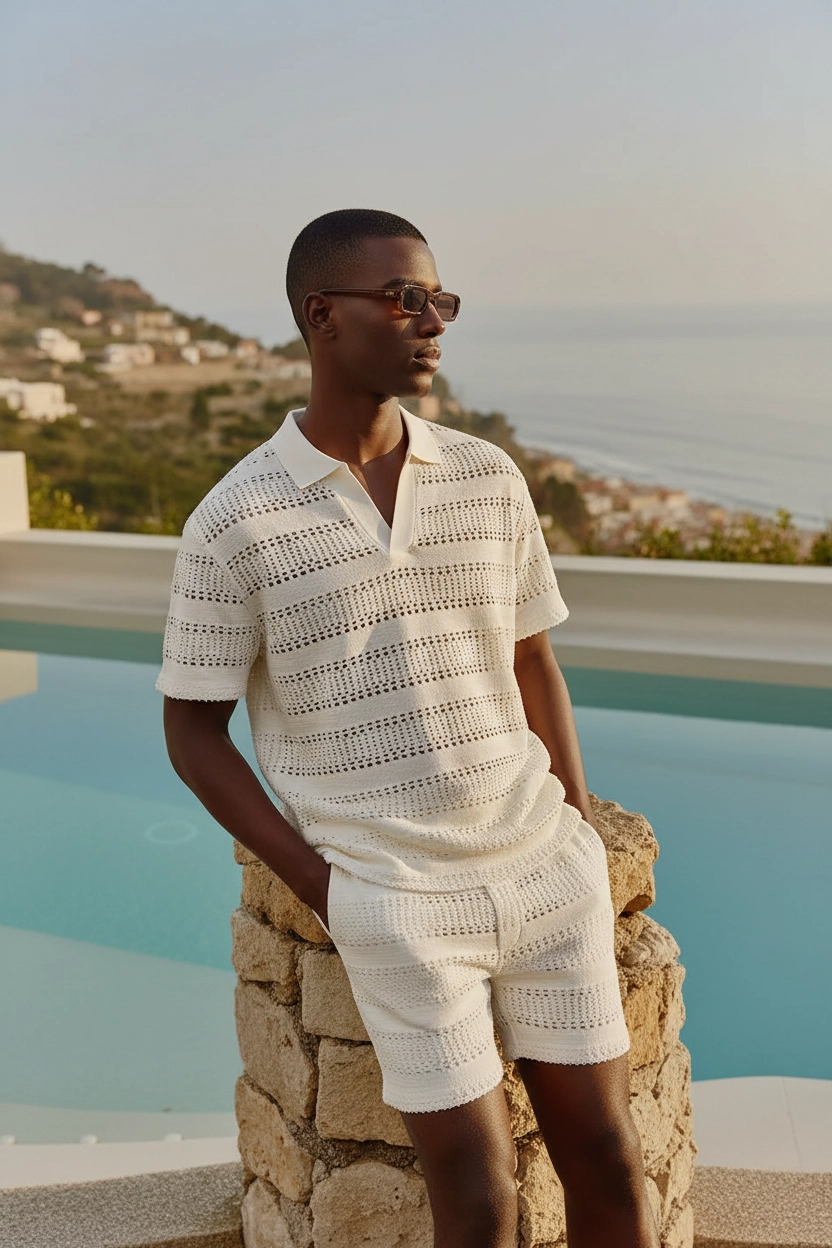 Romano Boxy Polo in White
