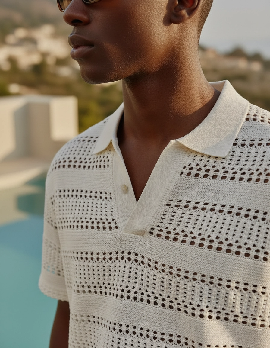 Romano Boxy Polo in White